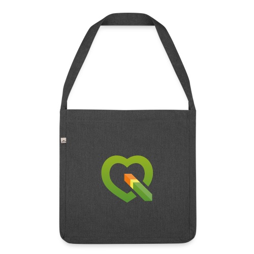 QGIS heart logo - Shoulder Bag made from recycled material