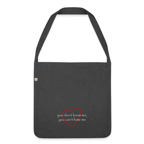 you don`t know me - Schultertasche aus Recycling-Material