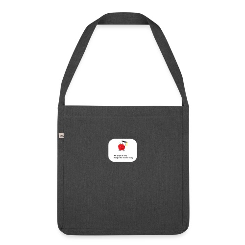 an apple keep the doctor away - Shoulder Bag made from recycled material