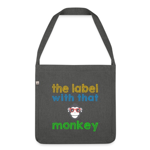 the label with that monkey - Schultertasche aus Recycling-Material