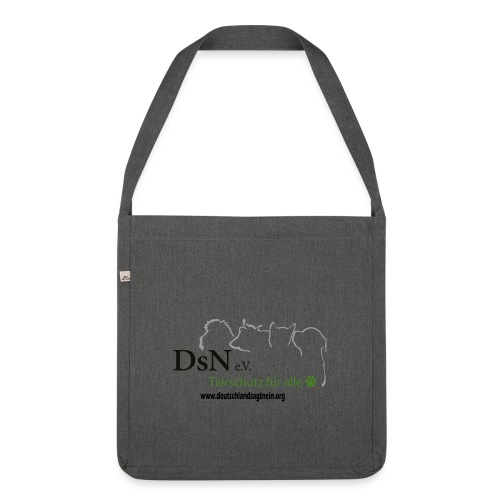 Logo mit Web - Schultertasche aus Recycling-Material