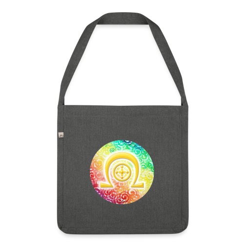 Regenbogen-Dimensionssymbol Heilung - Sonja Ariel - Schultertasche aus Recycling-Material
