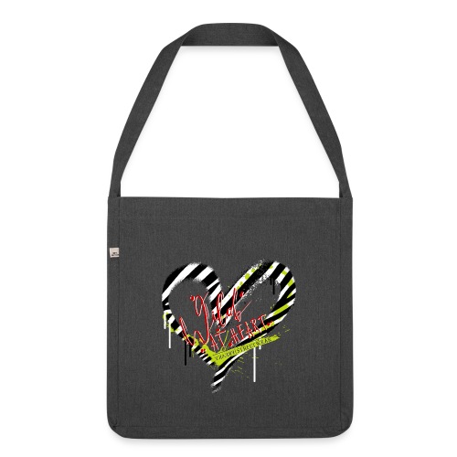 wild at heart - Schultertasche aus Recycling-Material