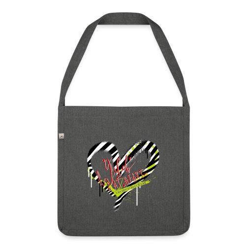 wild at heart - Schultertasche aus Recycling-Material