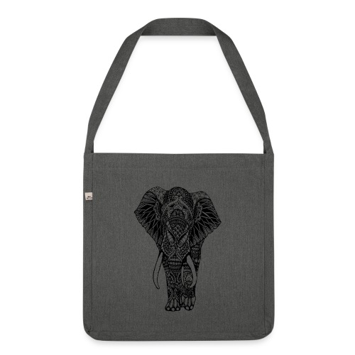 Good Luck Mandala Elephant Designer Animal Love - Shoulder Bag made from recycled material