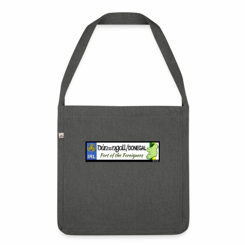 DONEGAL, IRELAND: licence plate tag style decal - Shoulder Bag made from recycled material