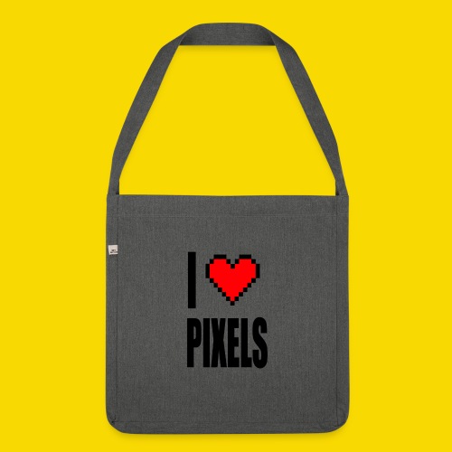 I Love Pixels - Torba na ramię z materiału recyklingowego