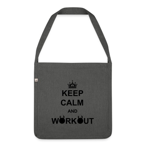 Keep Calm and Workout - Sport - Cadeau - Sac bandoulière 100 % recyclé