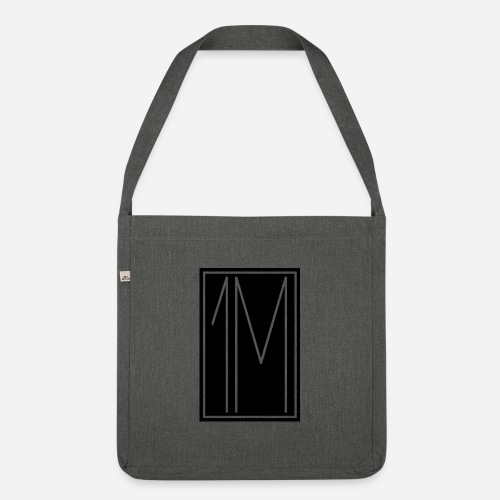1M/One MVMNT Logo schwarz - Schultertasche aus Recycling-Material