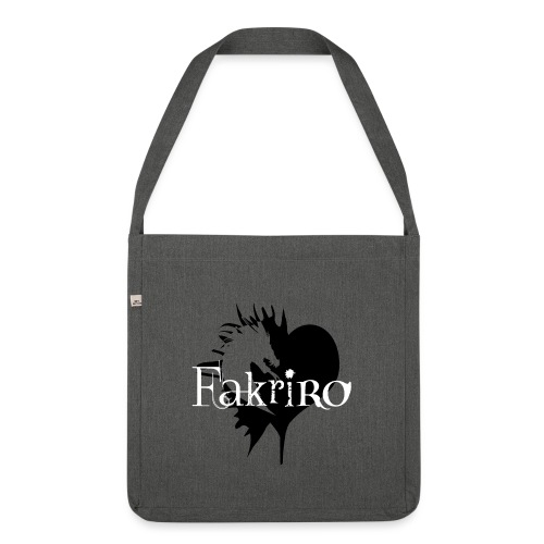 Fakriro Logo sw mit Herz - Schultertasche aus Recycling-Material