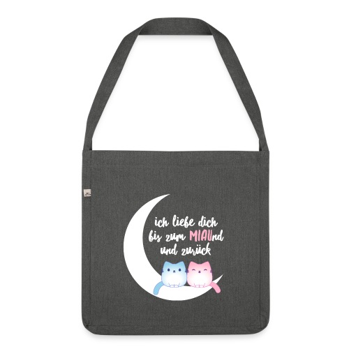 moon and back 01 ohne - Schultertasche aus Recycling-Material