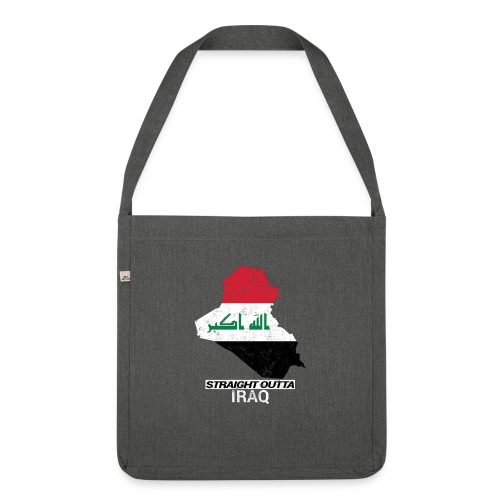 Straight Outta Iraq country map & flag - Shoulder Bag made from recycled material