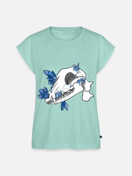 Kristallschädel - Canidae (von Leni Riosa) - Frauen Premium Bio Top - Mint 