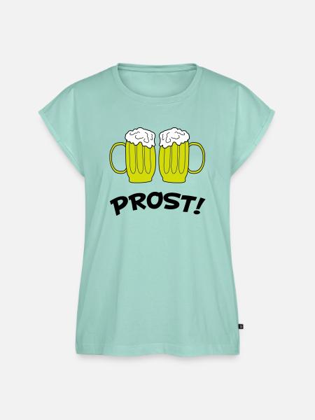 Zweier Bierkrüge Anstoß - Frauen Premium Bio Top - Mint