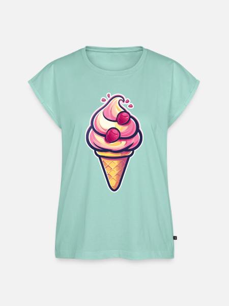 Eiscreme Grafik - Frauen Premium Bio Top - Mint
