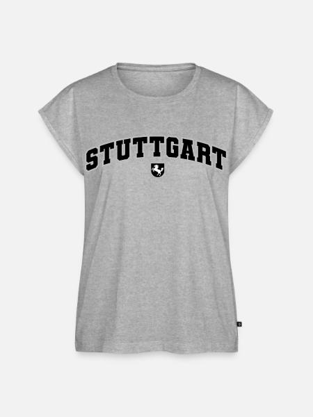 Stuttgart - Frauen Premium Bio Top - Grau meliert