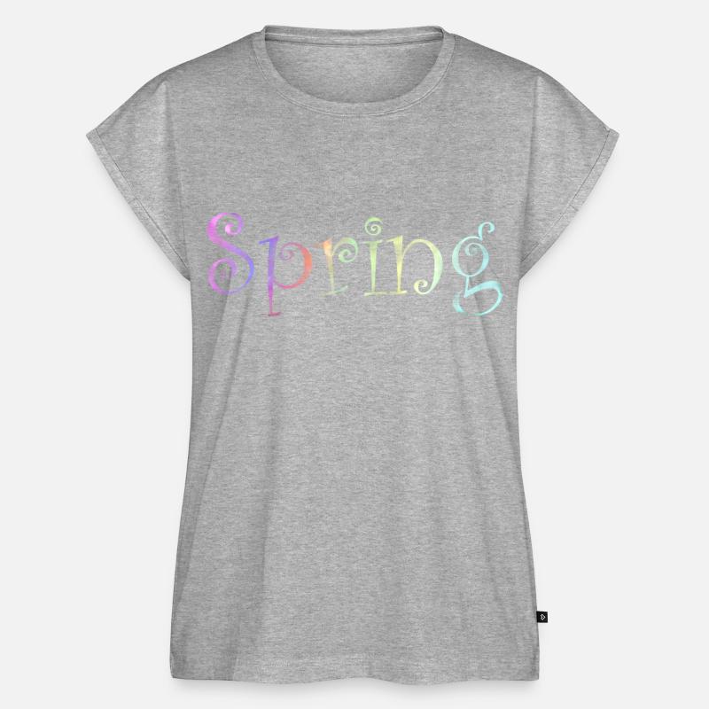 Spring Geschenk Geschenkidee - Frauen Premium Bio Top - Grau meliert