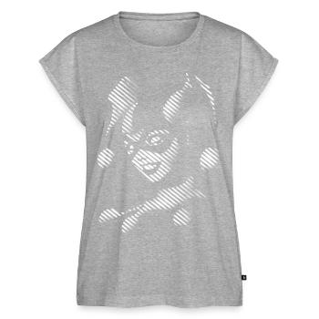 Harley Quinn black & white - Women’s Premium Organic Top - heather grey - Front - AI Model Female 172 light (172cm)