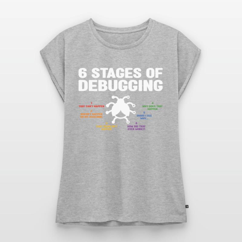 6 Stages Of Debugging Coder Programmer Software De Frauen Premium Bio Top