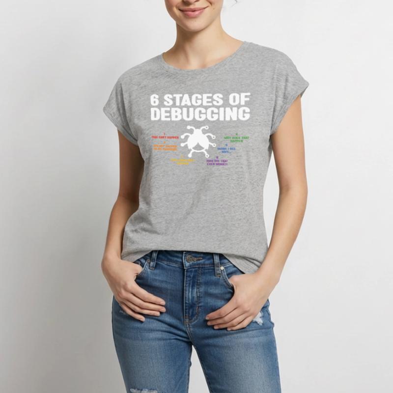 6 Stages Of Debugging Coder Programmer Software De Frauen Premium Bio Top