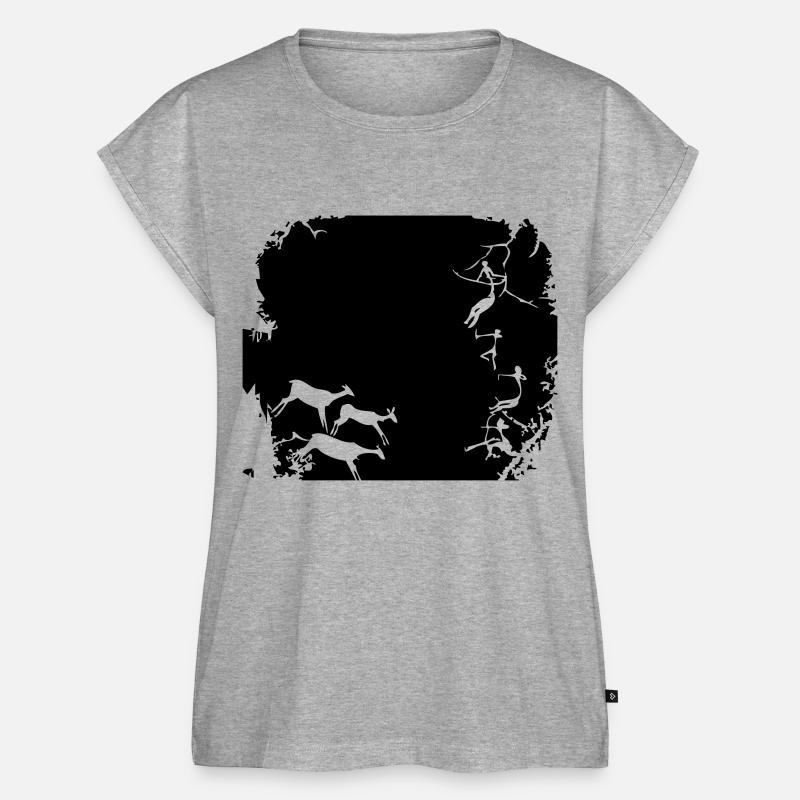 Steinzeit - stone age - jäger - chaser - hunter - Frauen Premium Bio Top - Grau meliert