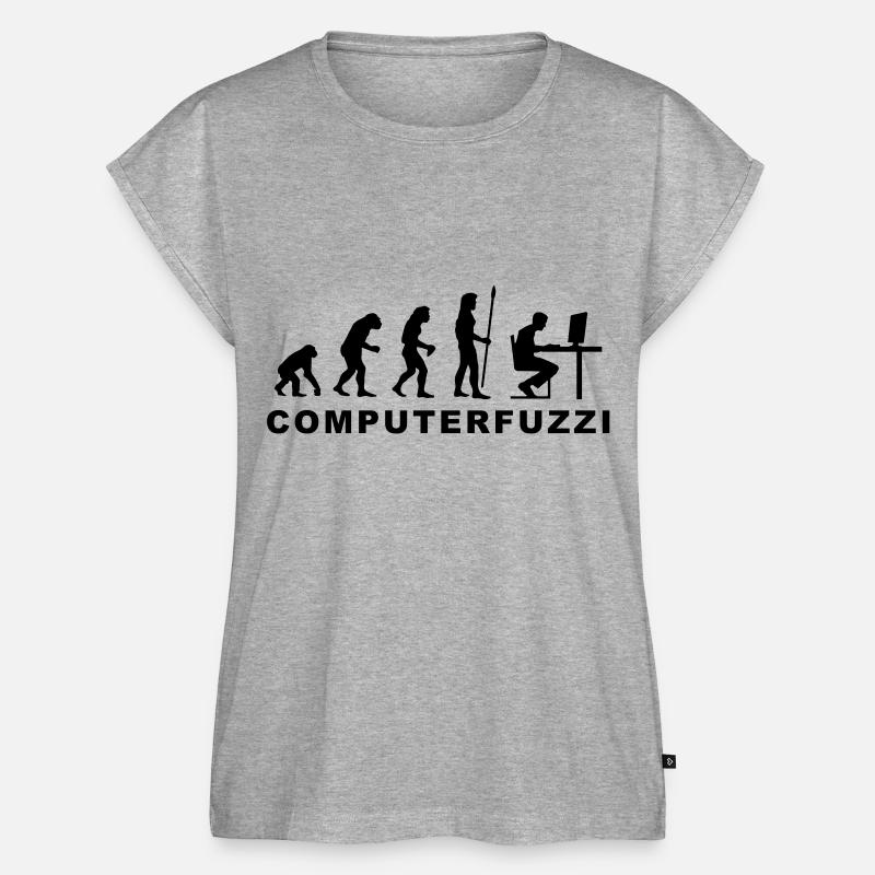 evolution_computerfuzzi - Women’s Premium Organic Top - heather grey