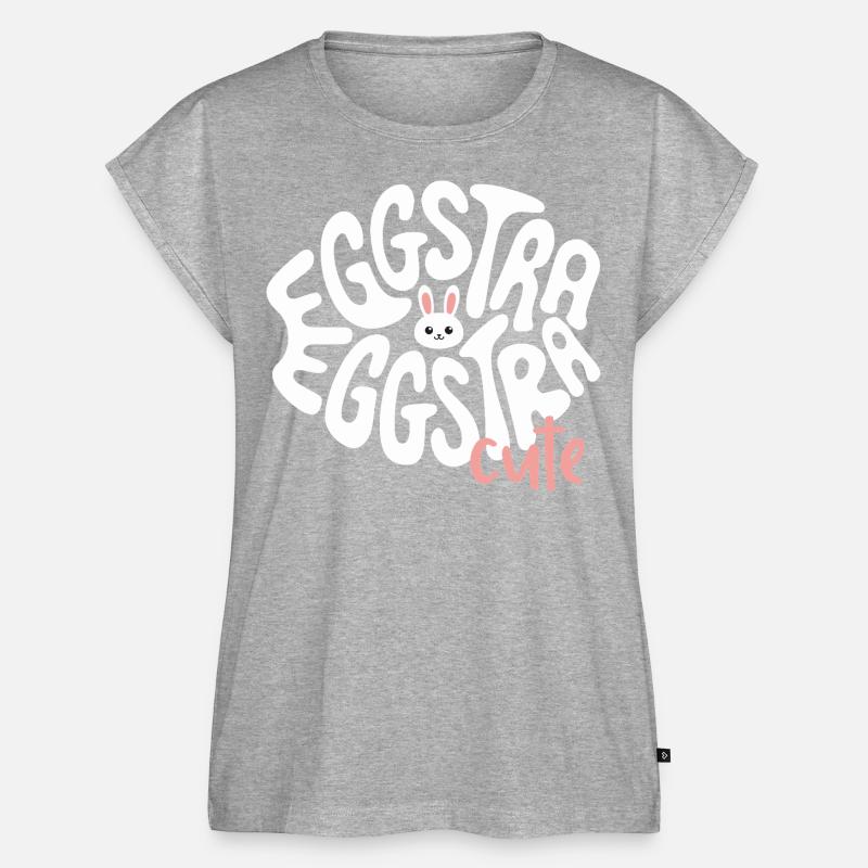 Eggstra cute bunny cute Easter bunny egg hunt - Women’s Premium Organic Top - heather grey