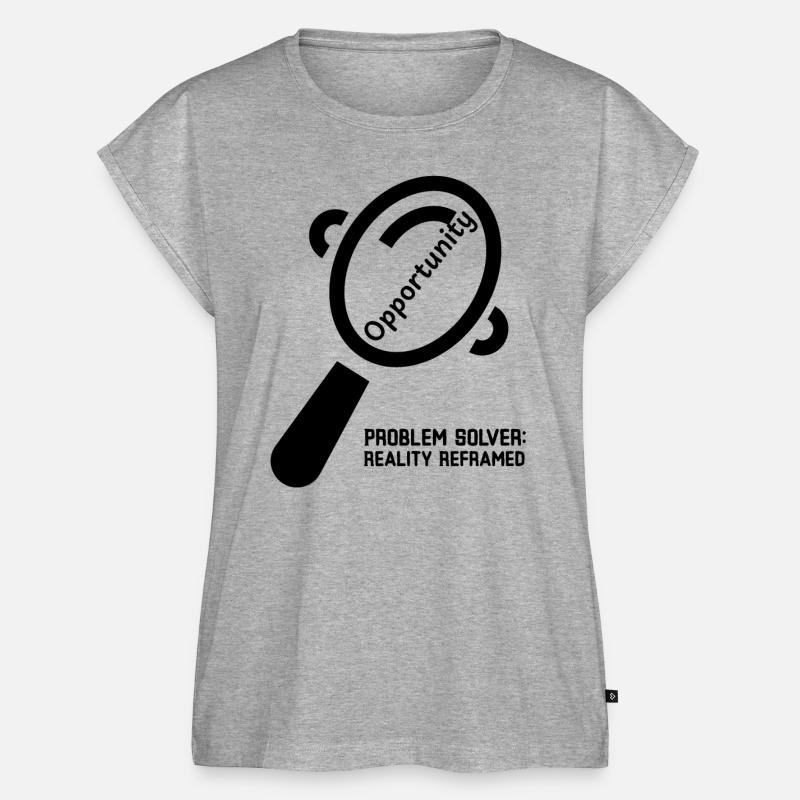 Problem Solved: Reality Reframed - Women’s Premium Organic Top - heather grey