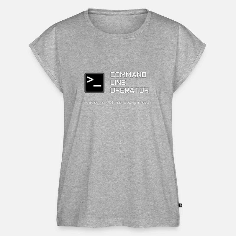 Command Line Operator - Linux Terminal Nerd - Women’s Premium Organic Top - heather grey
