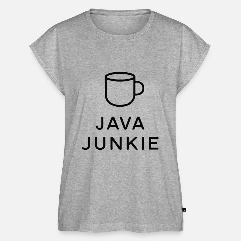 JAVA-JUNKIE - Frauen Premium Bio Top - Grau meliert