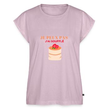je peux pas j'ai soufflé (Un soufflé glacé) - Haut bio Premium Femme - rose poudré - Devant - AI Model Female 172 light (172cm)
