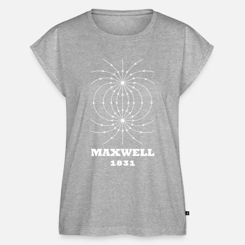 Maxwell Wave Physics Physicist Gift - Women’s Premium Organic Top - heather grey