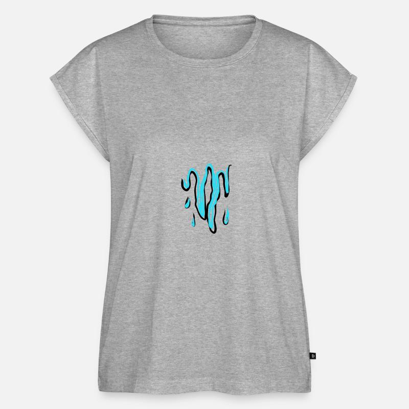 Dripping blue design modern - Women’s Premium Organic Top - heather grey