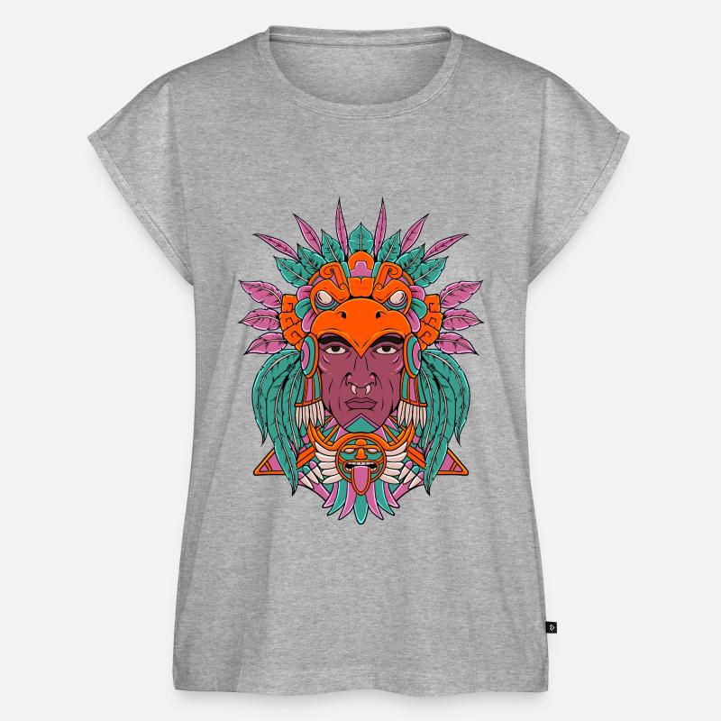 Aztec Warrior - Eagle Warrior - Women’s Premium Organic Top - heather grey