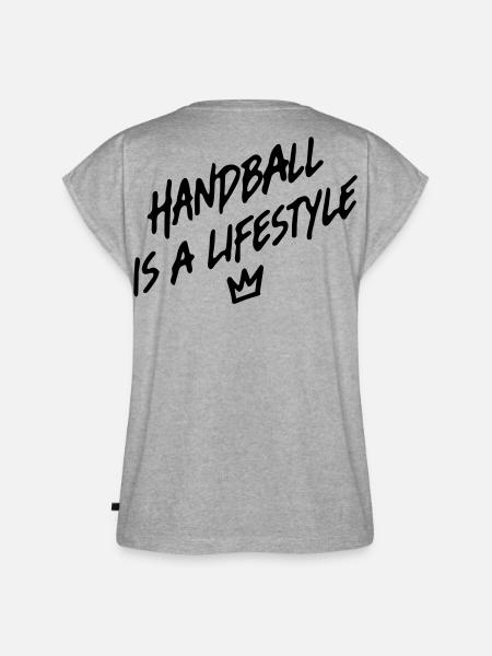 Handball - Frauen Premium Bio Top - Grau meliert