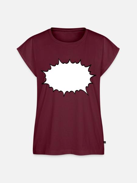 Knall - Frauen Premium Bio Top - Burgunderrot