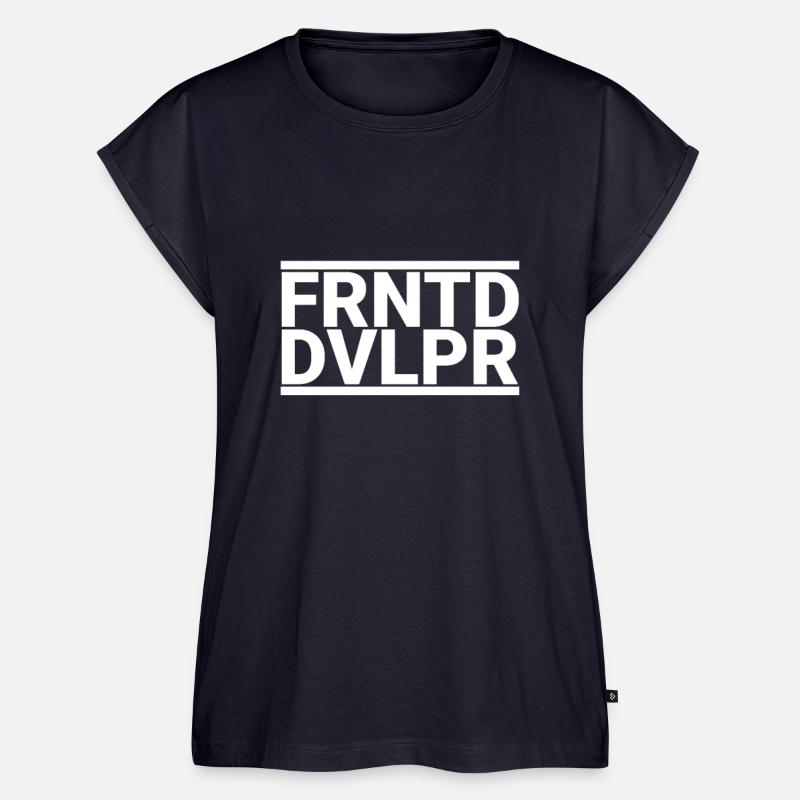 "Frontend Developer | Programmer" - Women’s Premium Organic Top - navy