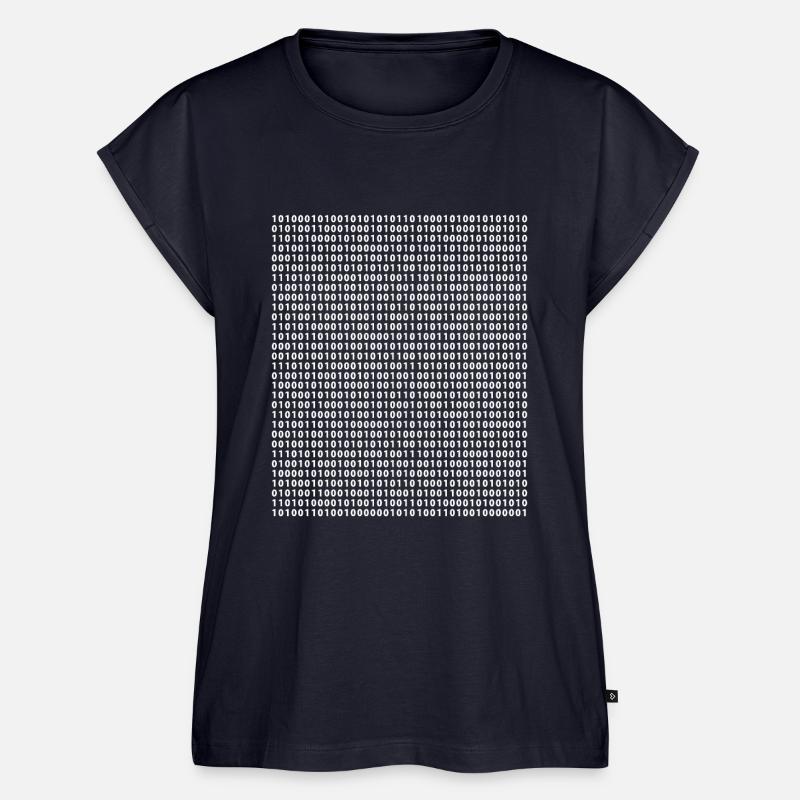 Programmer Binary Code Numbers Funny Gift - Women’s Premium Organic Top - navy