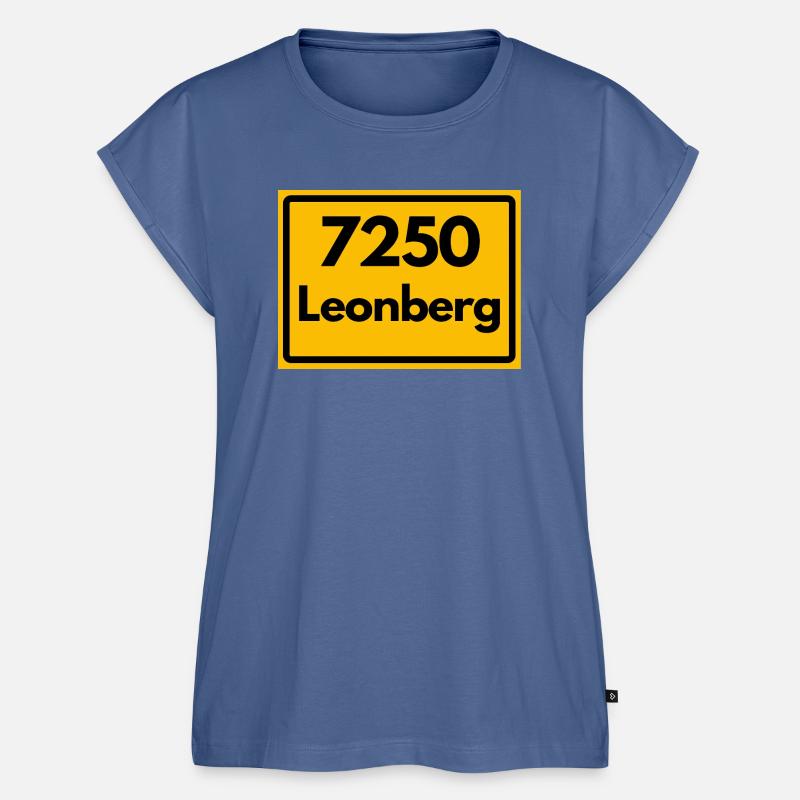OLD POSTCODE ZIP CODE RETRO 7250 LEONBERG HEIMAT - Women’s Premium Organic Top - stone blue