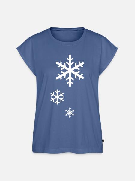 snowflakes - Frauen Premium Bio Top - Taubenblau