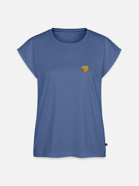 Zitrone - Frauen Premium Bio Top - Taubenblau