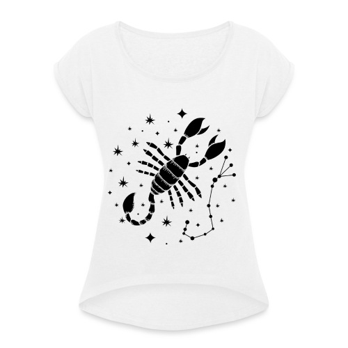 Sternzeichen Furchtloser Skorpion Oktober November - Frauen T-Shirt mit gerollten Ärmeln