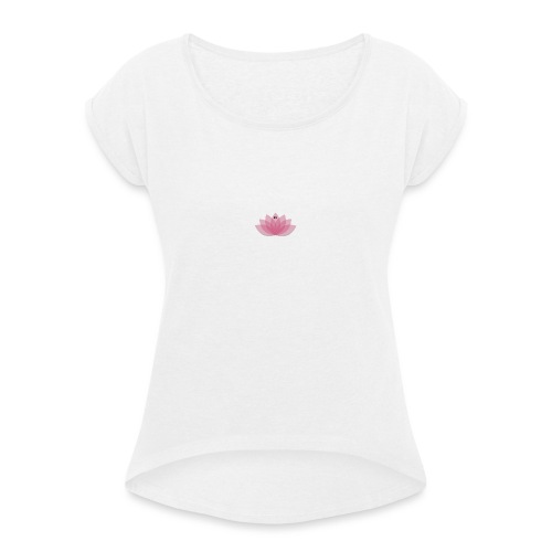 DOE JE DING #LOTUS - Vrouwen T-shirt met opgerolde mouwen