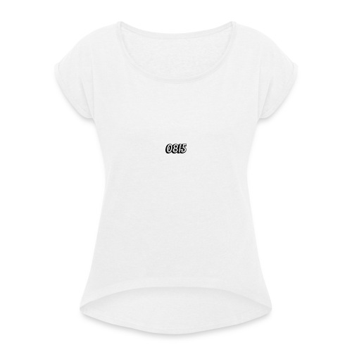 0815Logo - Frauen T-Shirt mit gerollten Ärmeln