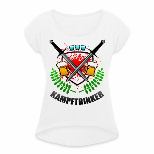 Kampftrinker Sauftour Team Bier Schnaps - Frauen T-Shirt mit gerollten Ärmeln
