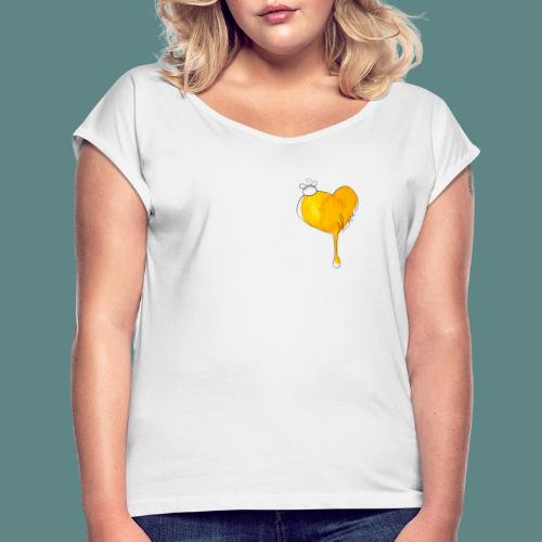 Heart Bee LOVE - T-shirt à manches retroussées Femme