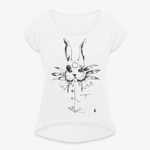 crazy rabbit - Maglietta da donna con risvolti