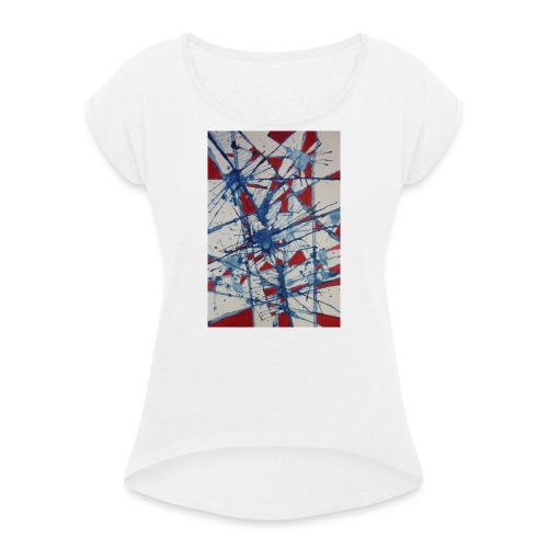 Watercolour Art Painting - Women's T-Shirt with rolled up sleeves