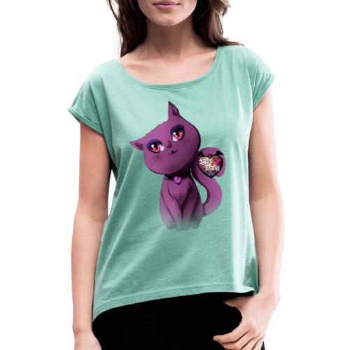 cat - T-shirt à manches retroussées Femme