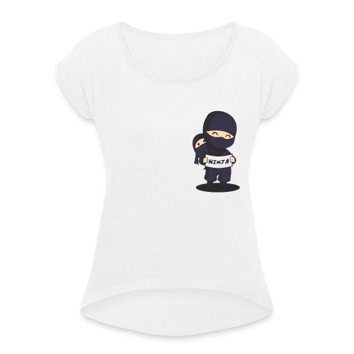 ninja 3106460 1280 - Frauen T-Shirt mit gerollten Ärmeln